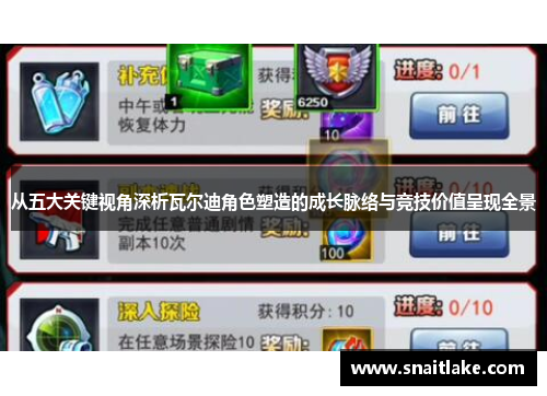 从五大关键视角深析瓦尔迪角色塑造的成长脉络与竞技价值呈现全景