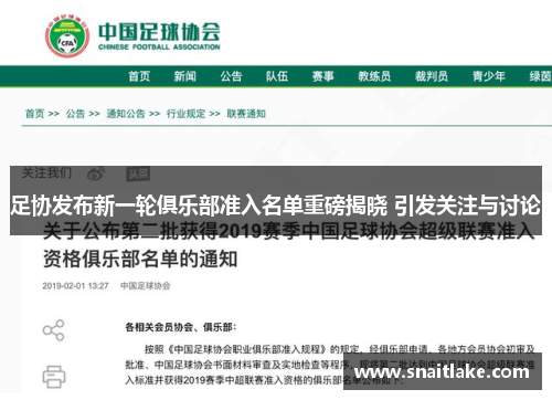 足协发布新一轮俱乐部准入名单重磅揭晓 引发关注与讨论